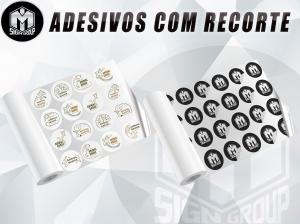 ADESIVO 010 TRANSPARENTE COM RECORTE   4X0  MEIO CORTE 
